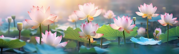 Lotus flowers background