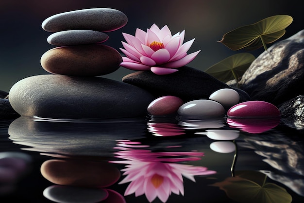 Lotus flowers on the water wallpapers