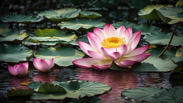 Lotus Grace on the River's Surface