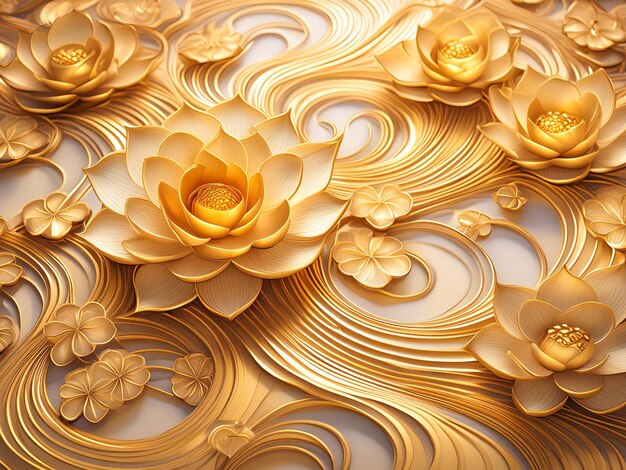 Lotus luxuru gold backgroud