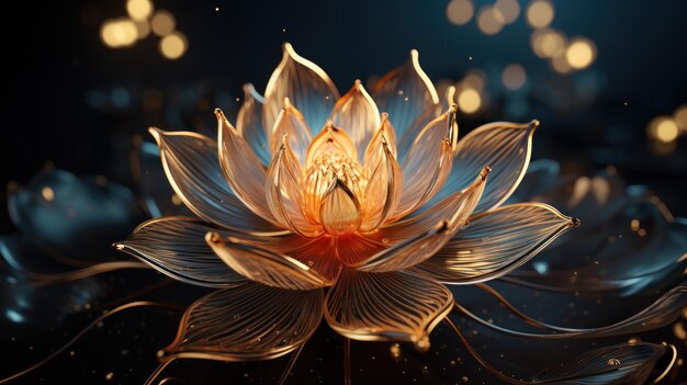 _Lotus_petals_metal_hollowed UHD Wallpaper