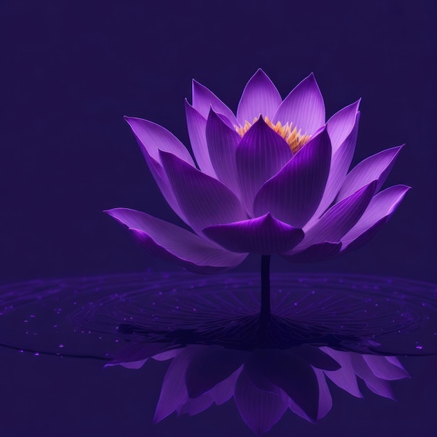 Photo lotus pink light purple ai generated