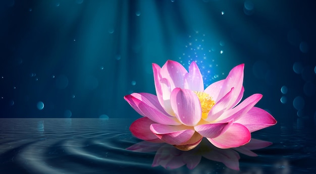 Lotus Pink light purple floating light sparkle purple background