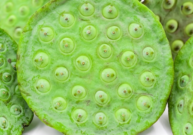 Lotus seeds pods Myanmar traditional street food