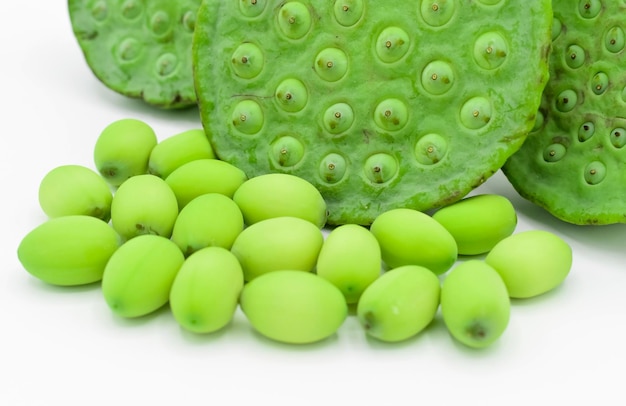 Lotus seeds pods Myanmar traditional street food