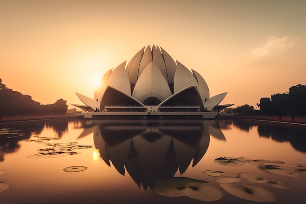 The lotus temple in delhi