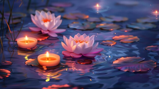 Lotus Tranquility A Serene Digital Illustration