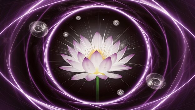 Lotus white light purple floating light sparkle