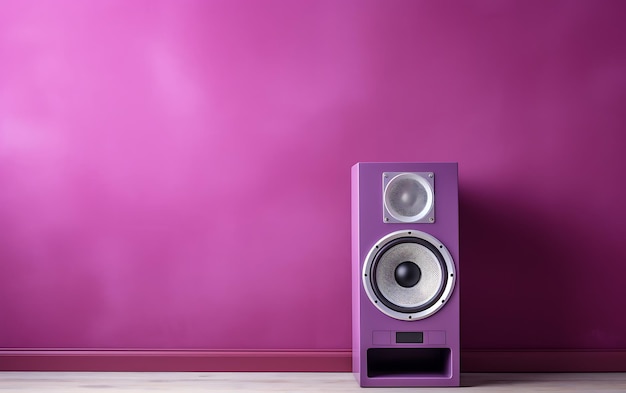 Loudspeaker on a wall plain full background with copy space for text music concept