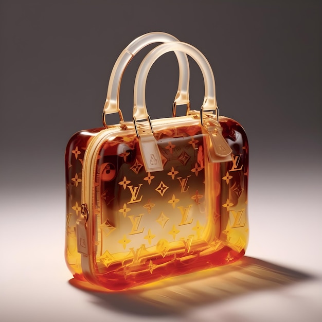 Premium AI Image  A louis vuitton bag that is orange and yellow