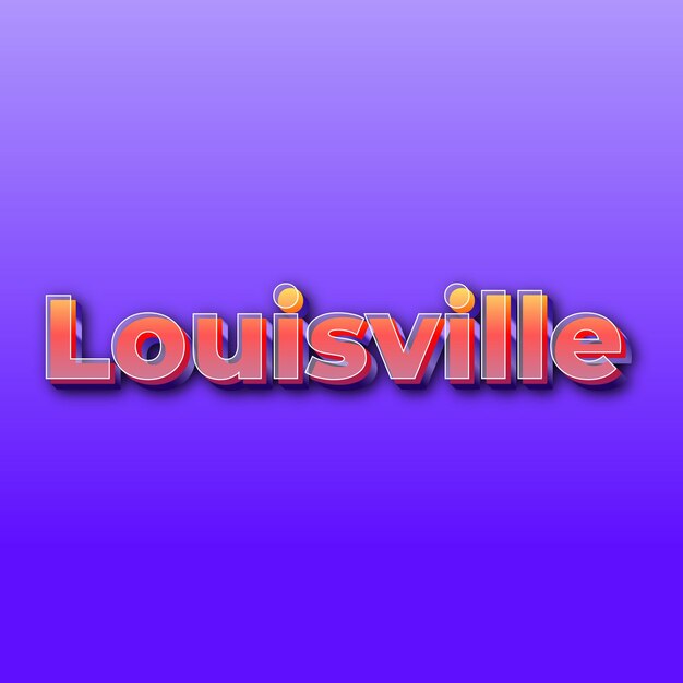 사진 louisville텍스트 효과 jpg 그라데이션 보라색 배경 카드 사진