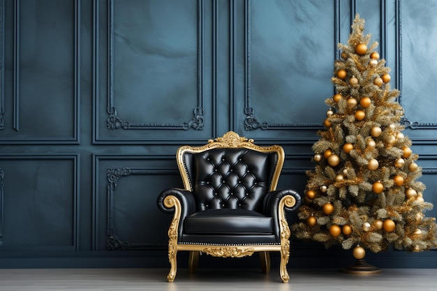 Lounge background with christmas decoration