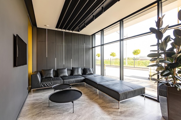 Lounge and library at modern business center Rest room in the office center