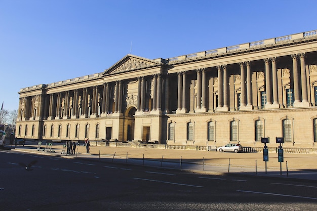 Louvre Architectuur en oriëntatiepunten van Parijs Ansichtkaart van Parijs Frankrijk