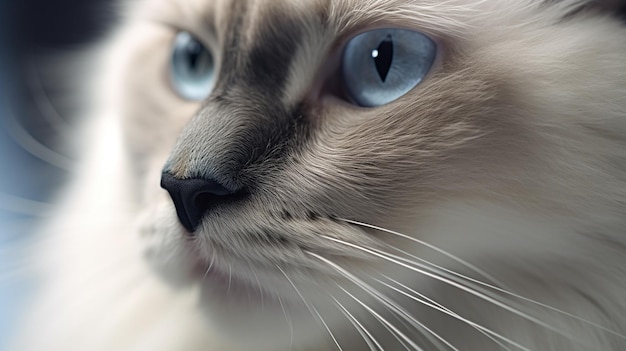 愛らしいビルマの猫 甘い小さな写真 現実的