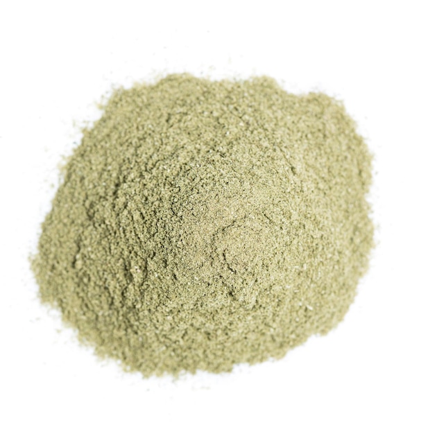 Photo lovage powder over white