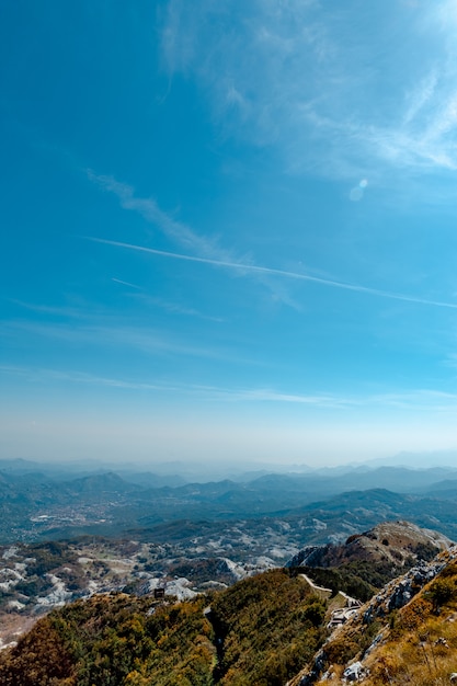 Lovchen national park. view from the mountain.