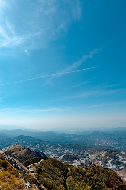 Photo lovchen national park. view from the mountain.