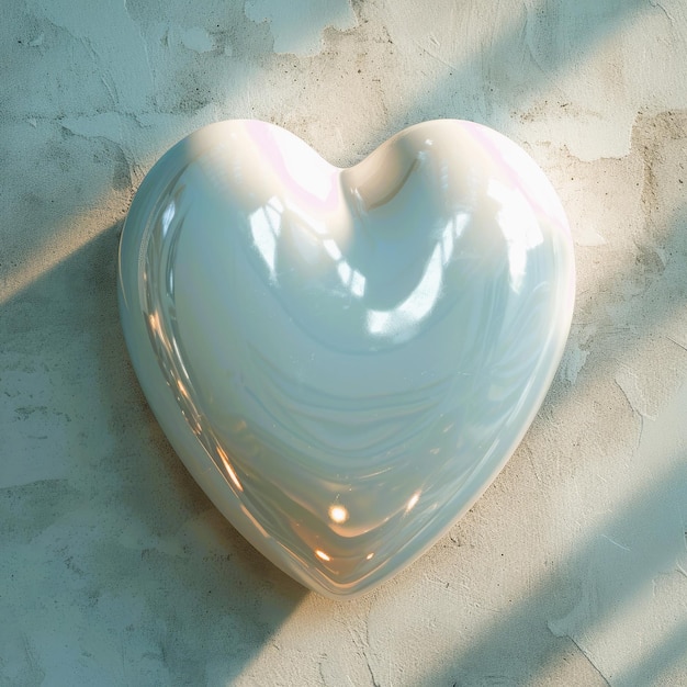 love 3d heart white