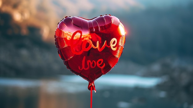 Love in the Air HeartShaped Red Balloon Spreading Joy