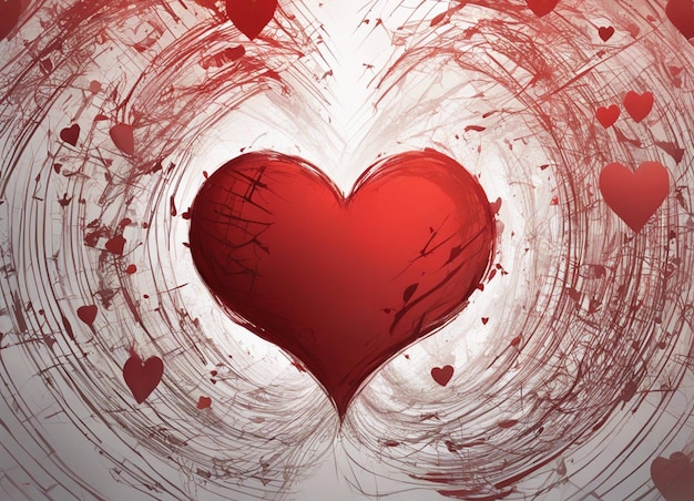 Photo a love background red heart