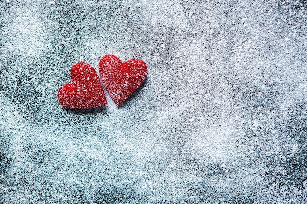 Foto amore sfondo con cuore rosso per biglietto di auguri di san valentino