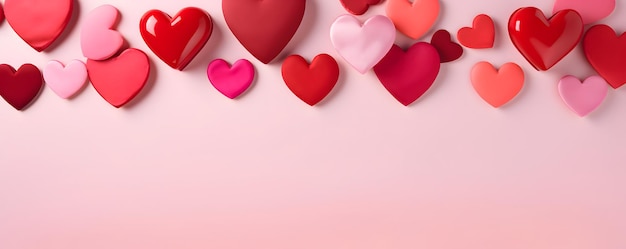 Love banner for Valentines day Sweet hearts design