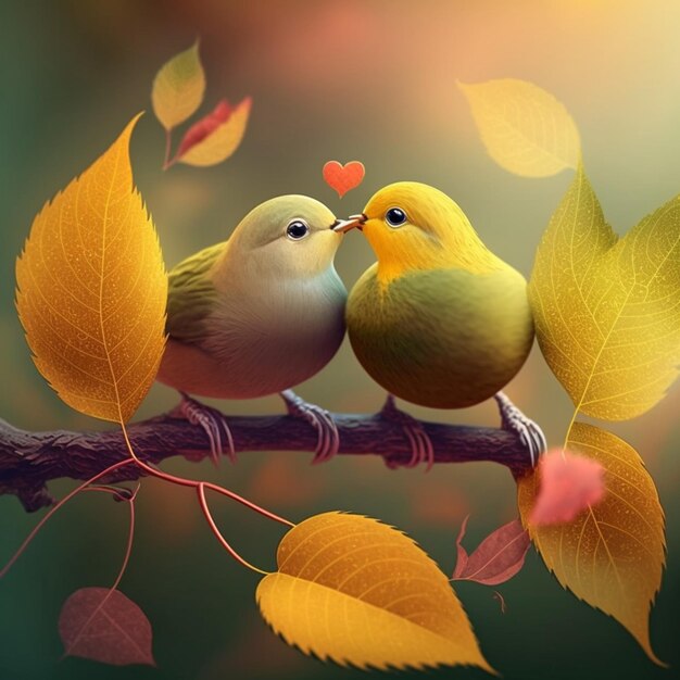 Love birds Ai generative