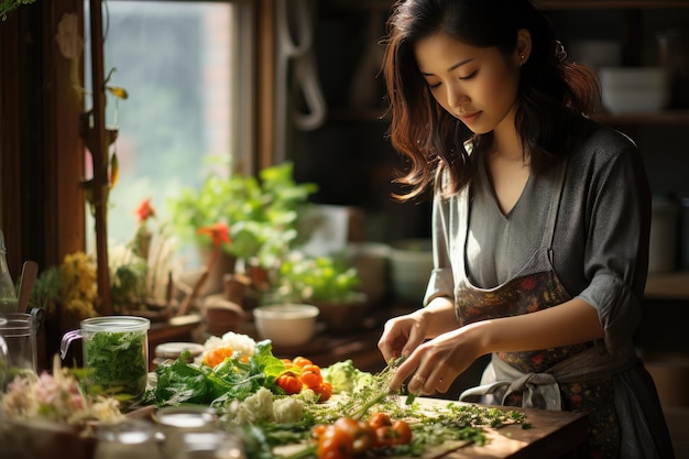 LOVE CARE Cook prepares special meal for sick friend generative IA