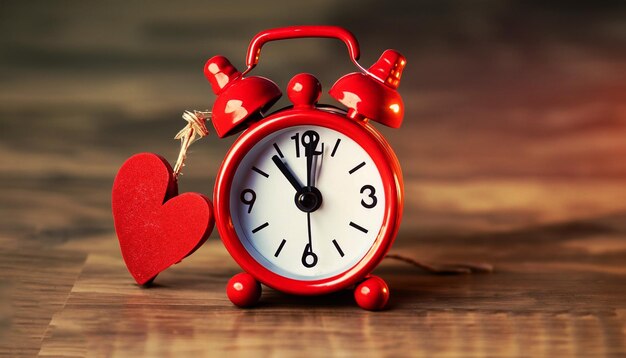 love clock and background