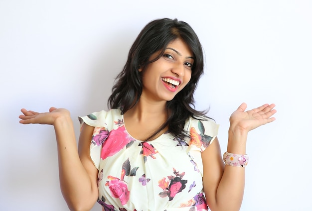 Photo love. closeup portrait smiling happy young woman