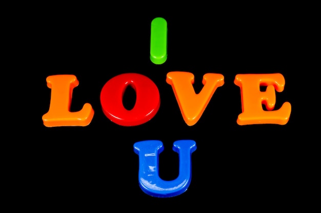 Love Colorful on black Backgrounds.