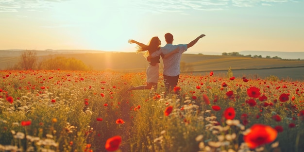 love couple in beautiful nature scene of pragma