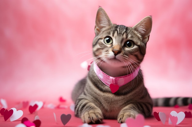 Love in Every Paw Print Valentine's Day with Cute Cats