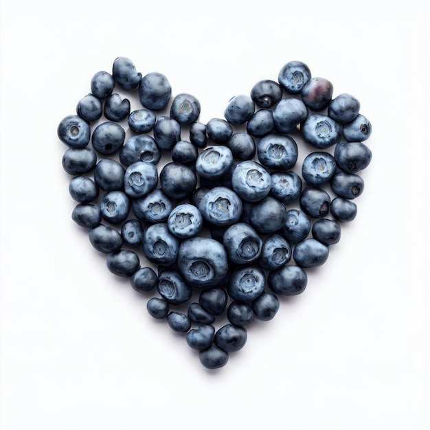 Love at First Taste Blueberry Heart Created by Generative AI