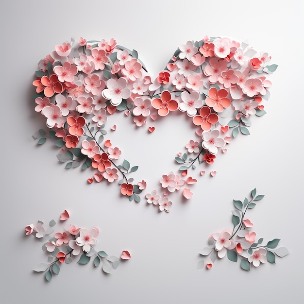 Любовь сердце роза день святого валентина цветок розовый баннер карты свадебный фон