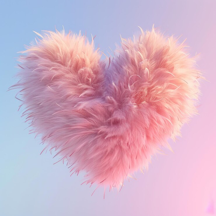Photo a love heart shaped object illustrations for card background