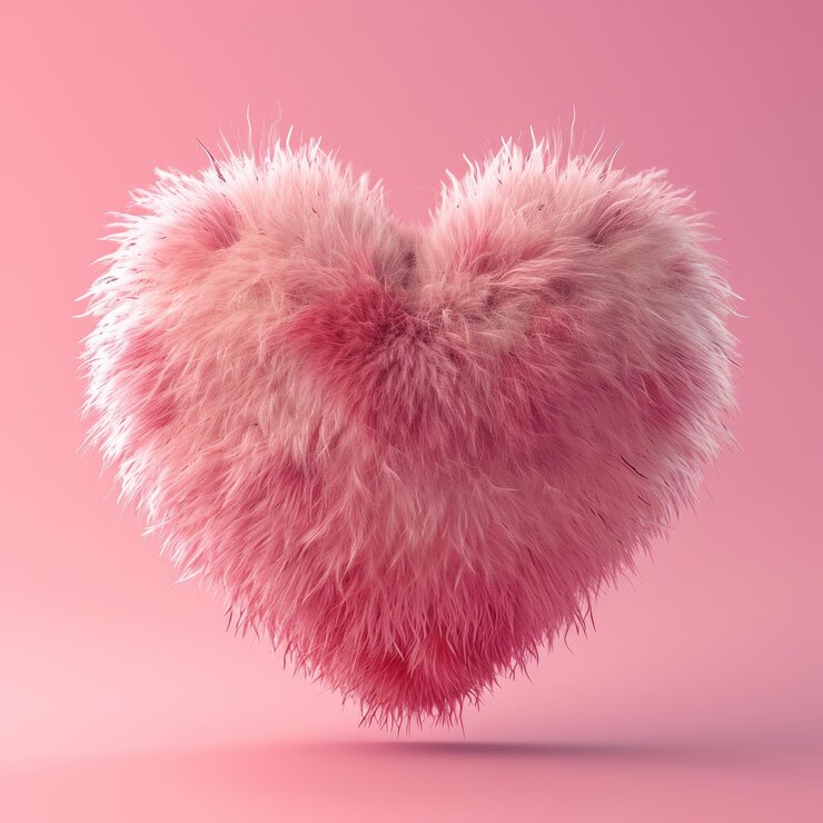 Photo a love heart shaped object illustrations for card background