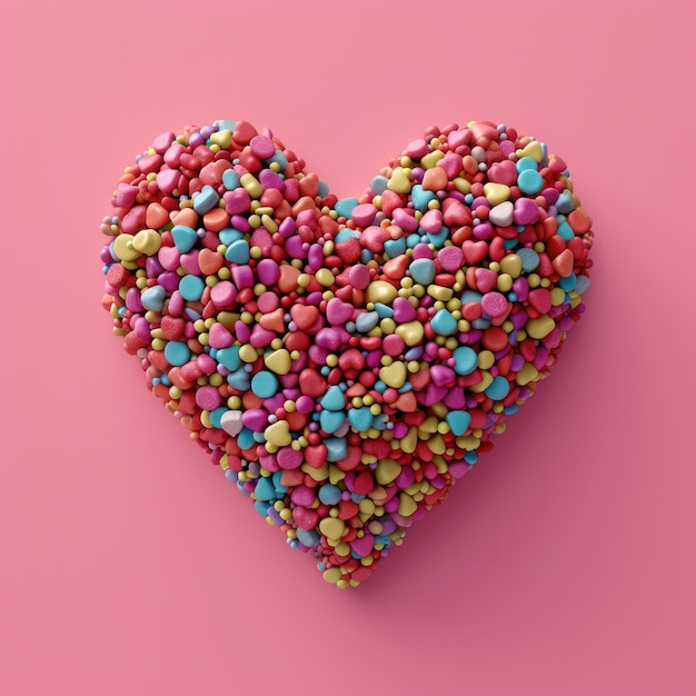 Photo a love heart shaped object illustrations for card background