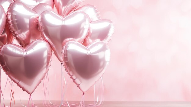 발렌타인 데이를 위한 심장 모양의 포일 풍선