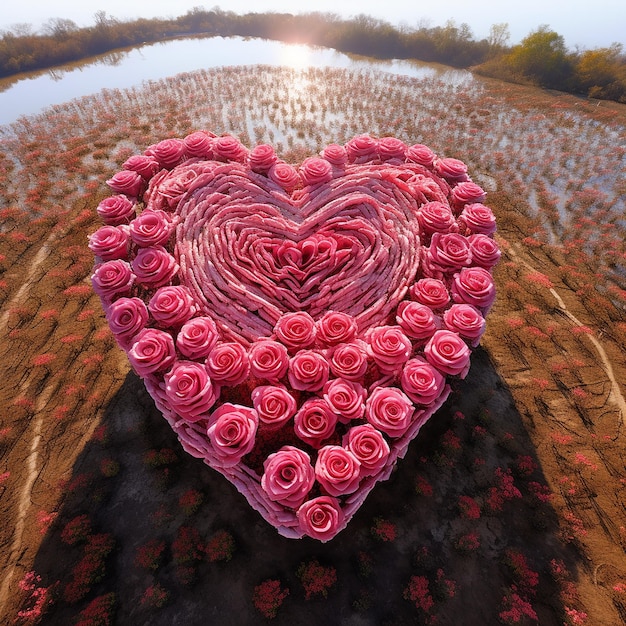 Foto l'amore è una rosa in piena fioritura