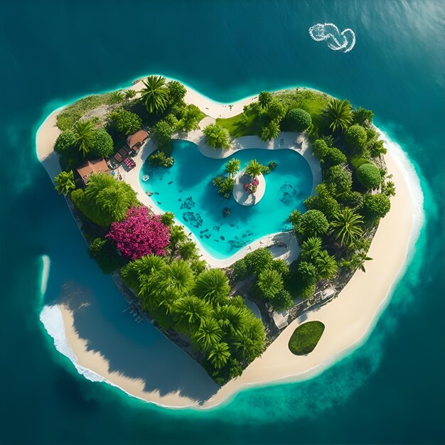 Photo love island top view