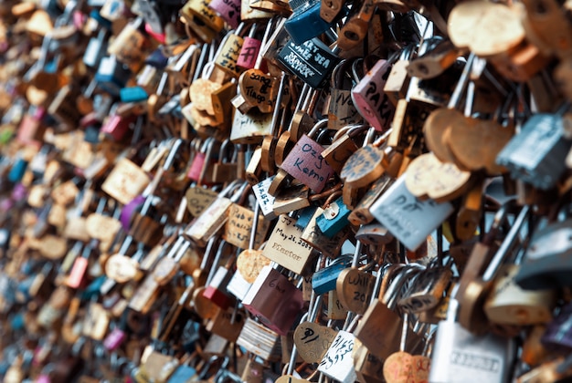 Love Locks in Paris, France