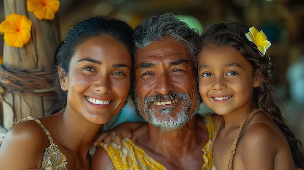 Foto l'amore fa della famiglia un ritratto di gioia fotografia di famiglia felice