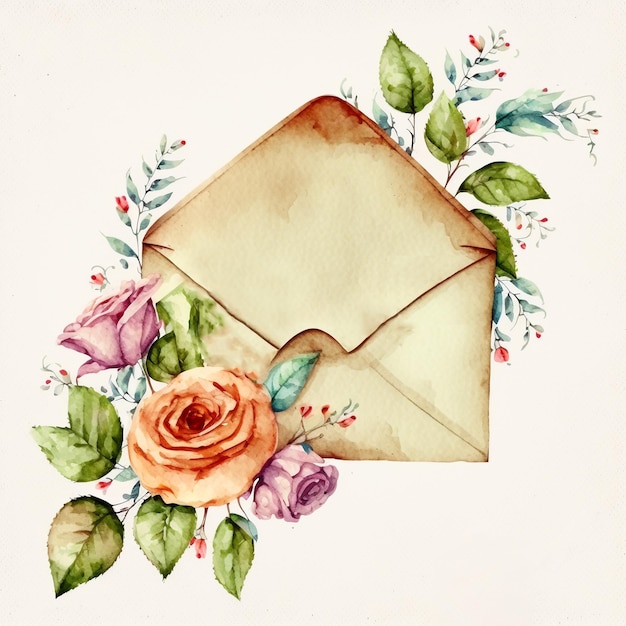 Love message envelope Concept art for Valentines Day