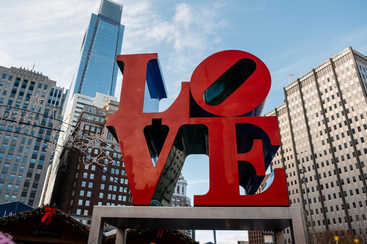 The LOVE Park officially known as John F Kennedy Plaza