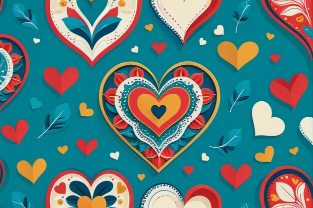 Love pattern style abstrack background