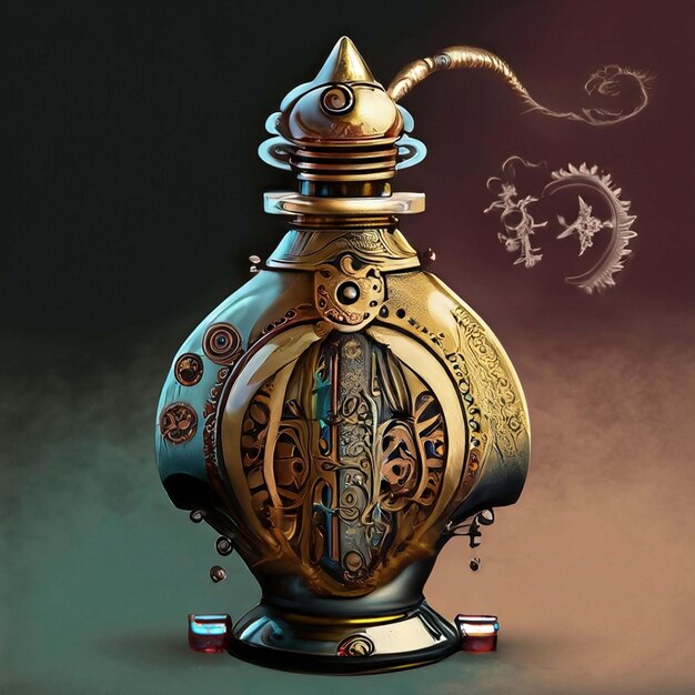 Love potion in fantasy and steampunk styles