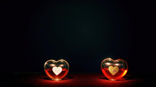 Photo love potion in a heartshaped flask