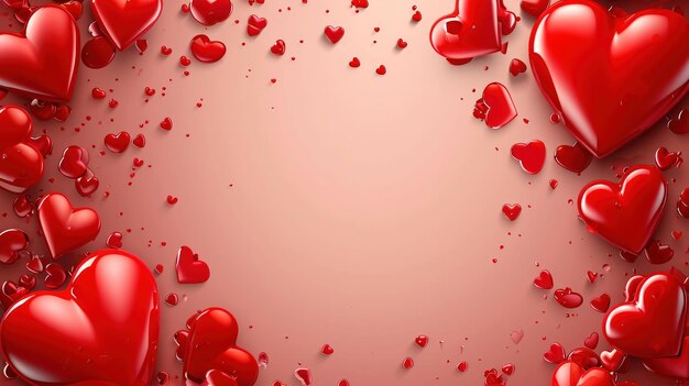 love red heart frame background